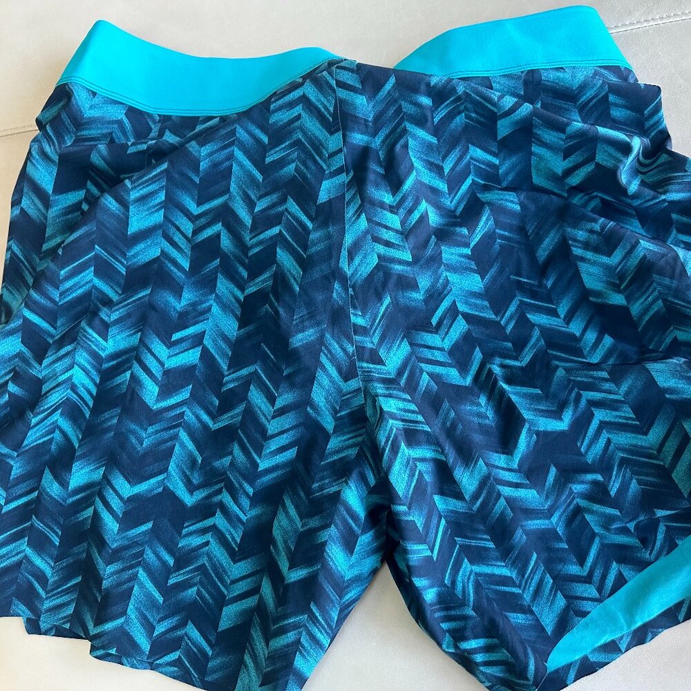 Lululemon Men's Swim Trunks.  Size 38. Blue/Aqua pattern